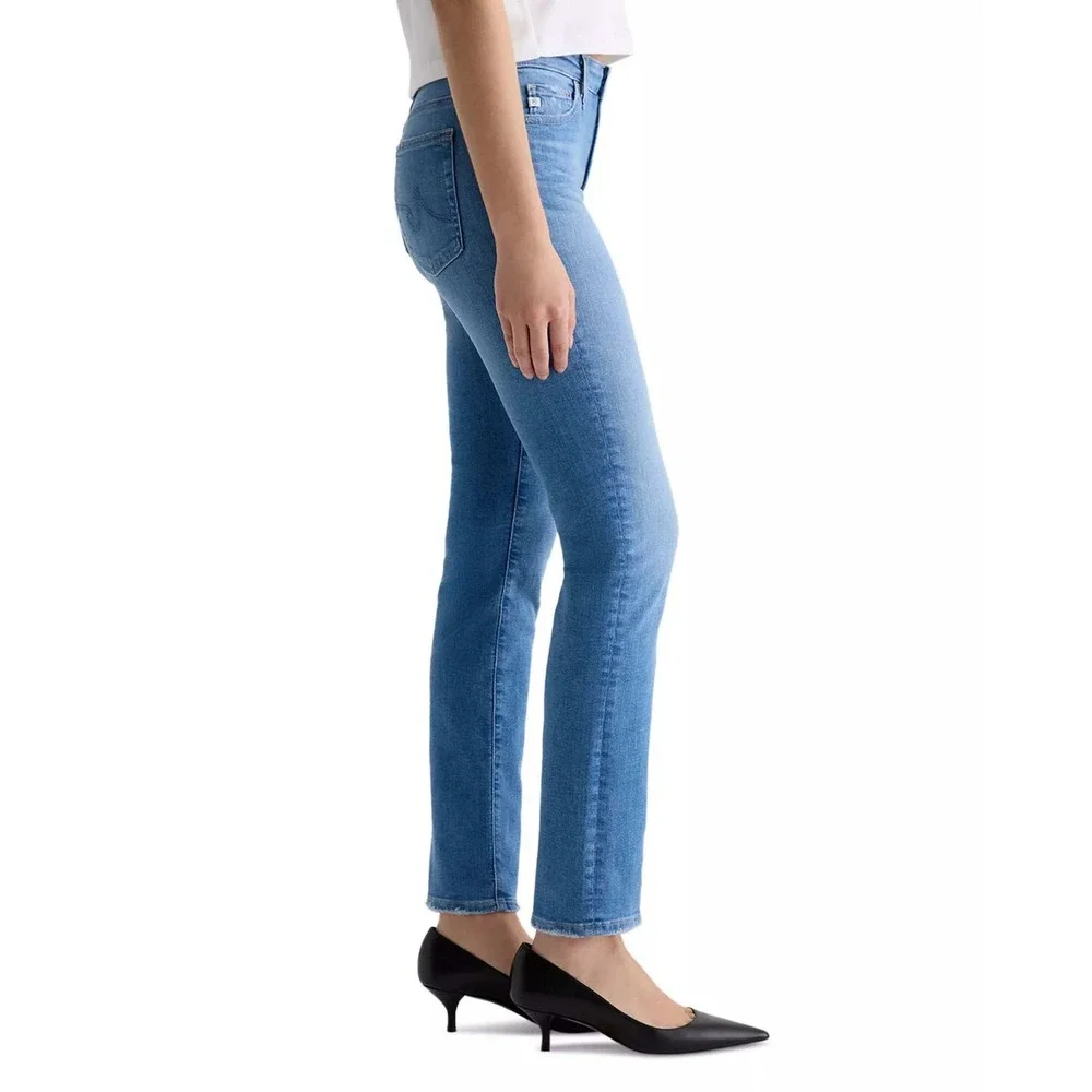 AG Adriano Goldschmied Mari High Rise Slim Straight Jeans in Minimalist Size 32